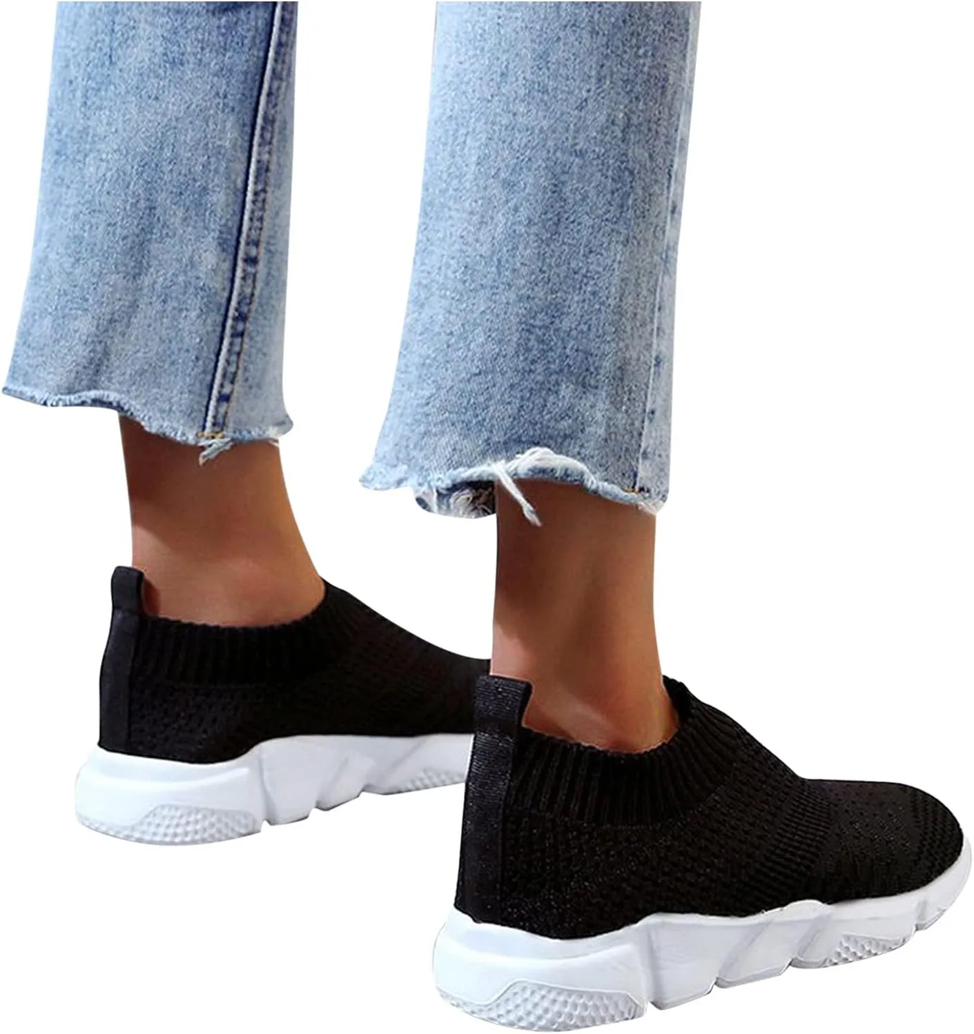White Platform Sneakers for Women 2023 Women's Walking Shoes Fashion Sport Running Sneakers Hiking Shoes Women Lightweight Bowling Shoes Women 8 Wide Tenis De Mujer para Trabajo Antideslizante D Bota
