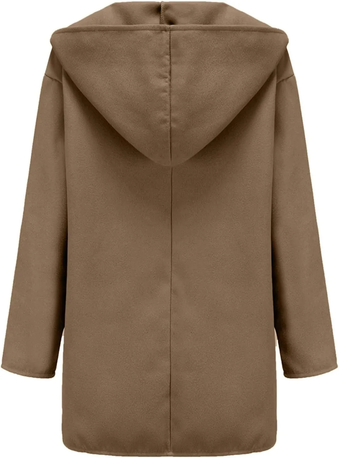 Winter Jacket for Women Long Sleeve Solid Color Lapel Neck Open Front Cardigan Jackets Button Down Loose Fit Coat