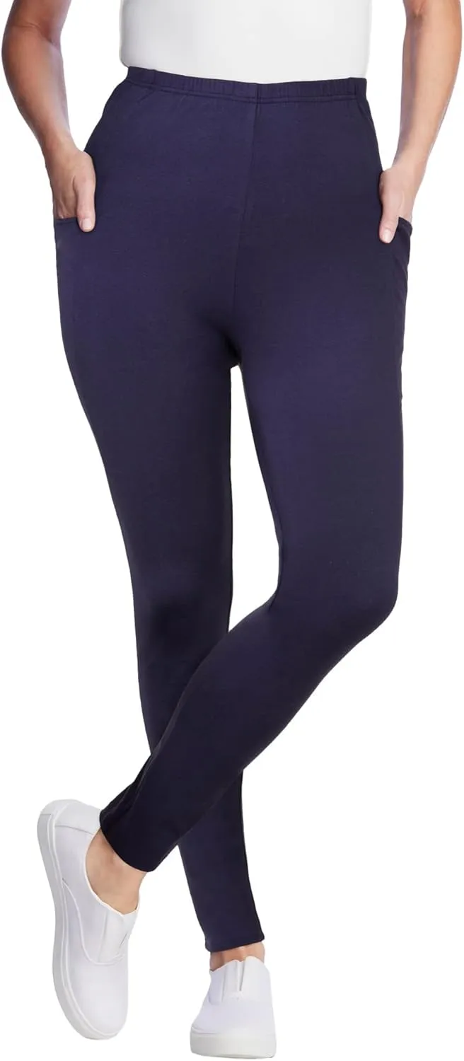 Woman Within Plus Size Petite Pocket Legging