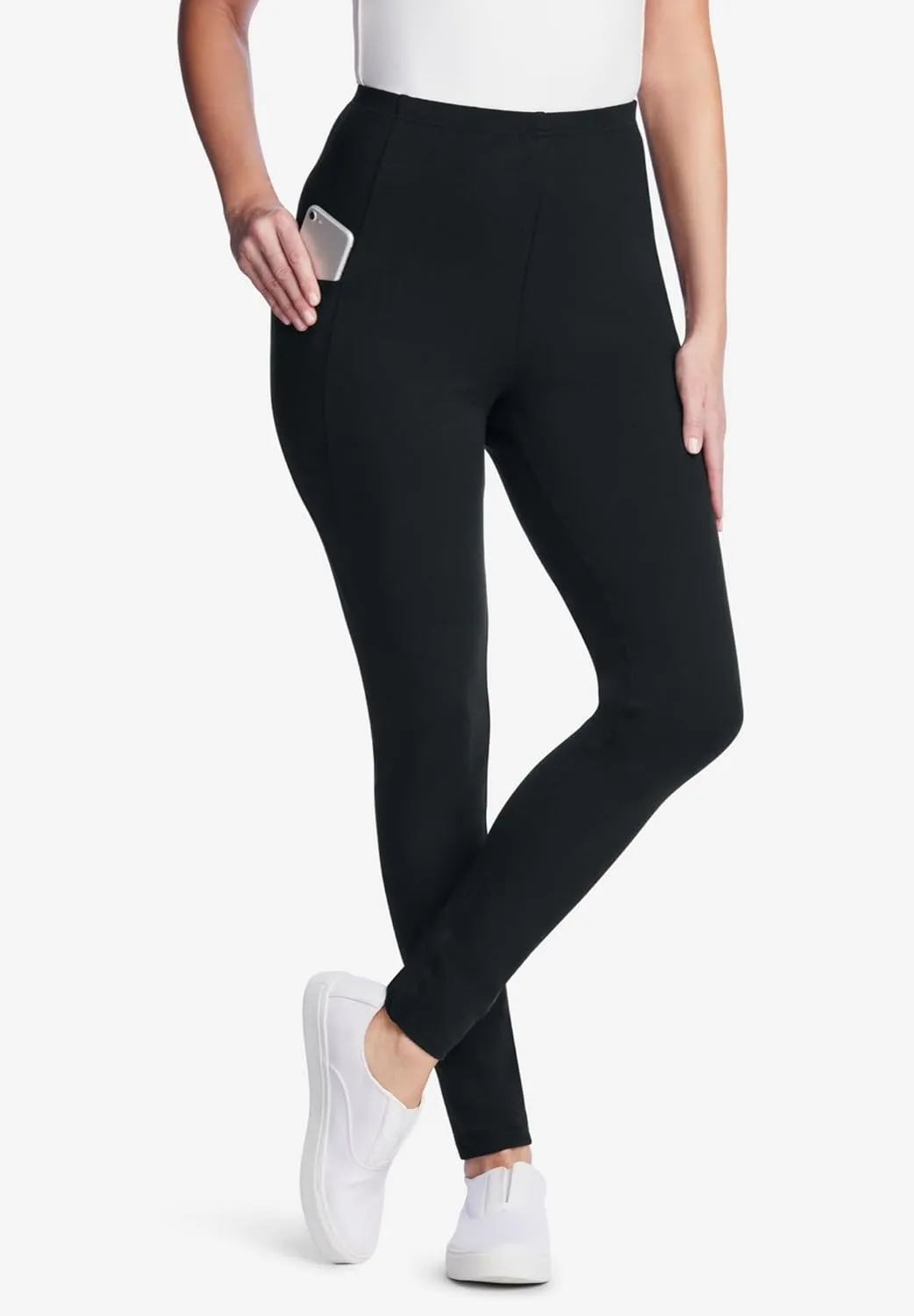 Woman Within Plus Size Petite Pocket Legging