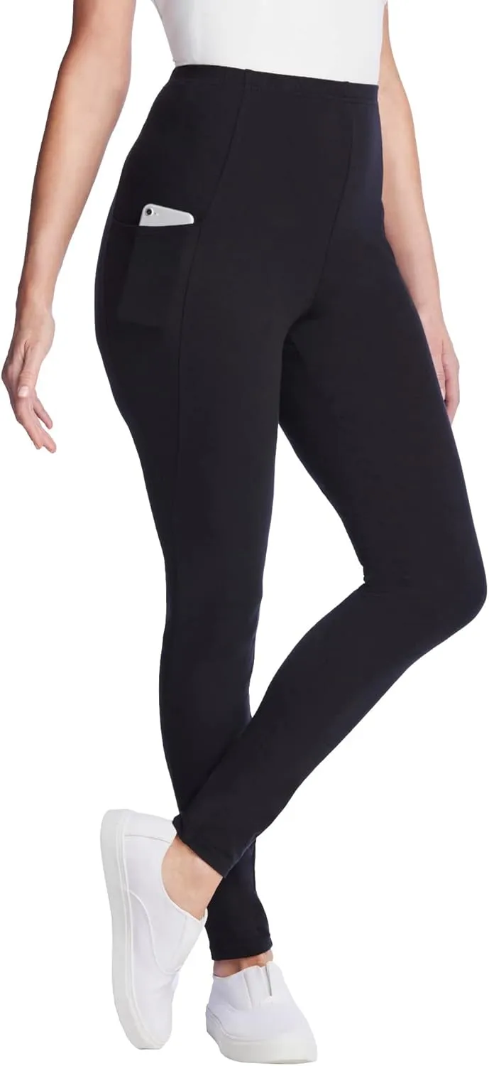 Woman Within Plus Size Petite Pocket Legging