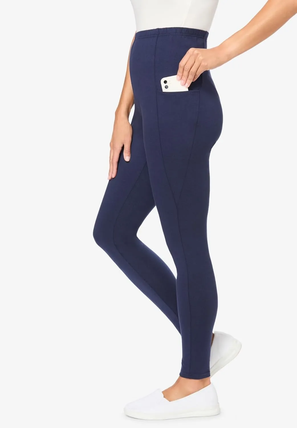 Woman Within Plus Size Petite Pocket Legging