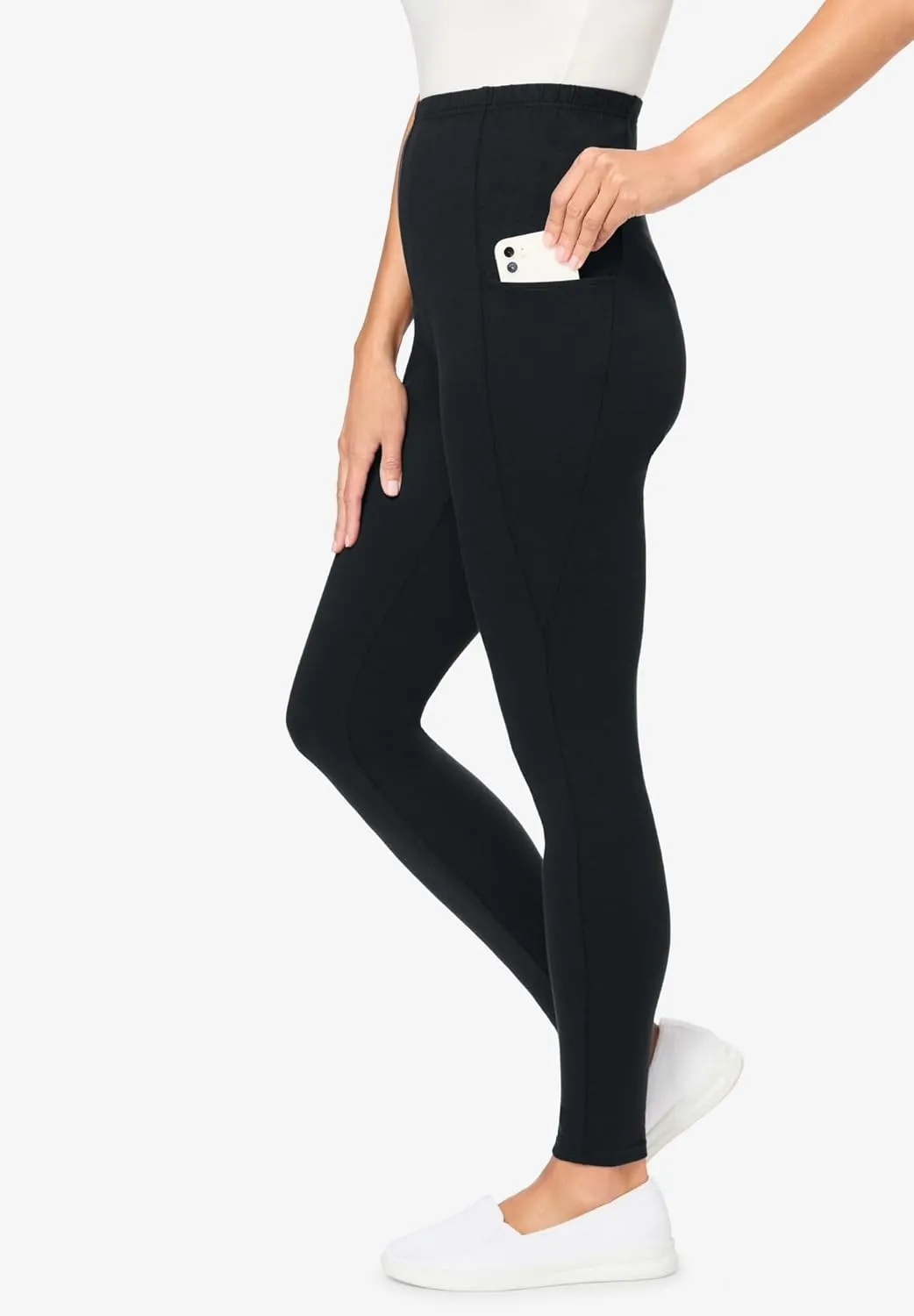 Woman Within Plus Size Petite Pocket Legging