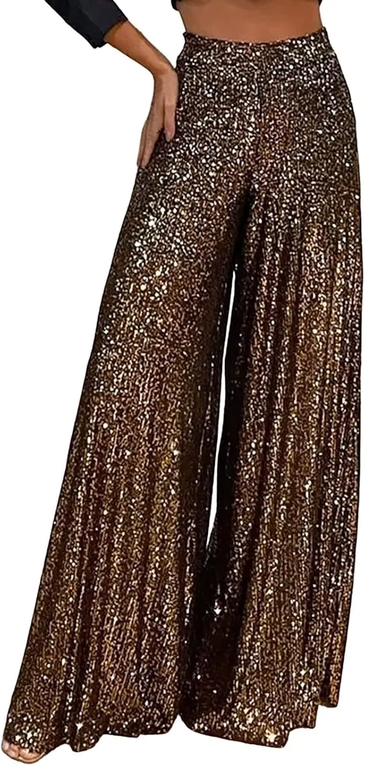 Women Cotton Linen Summer Flowy Pant Trousers Elastic Waisted Stretchy Straight Loose Fit Trousers Trendy