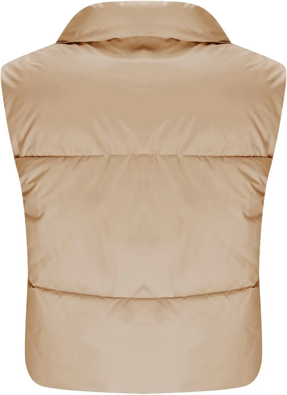 Women Quilted Puffer Vest Lightweight Sleeveless Outerwear Padded Gilet Jacket Zip Up Lapel Warm Winter Down Vests Coat
