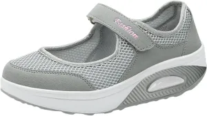 Women's Air Walking Shoes Orthopedic Diabetic Breathable with Arch Support Sneakers Casual Platform Mesh Sandals
