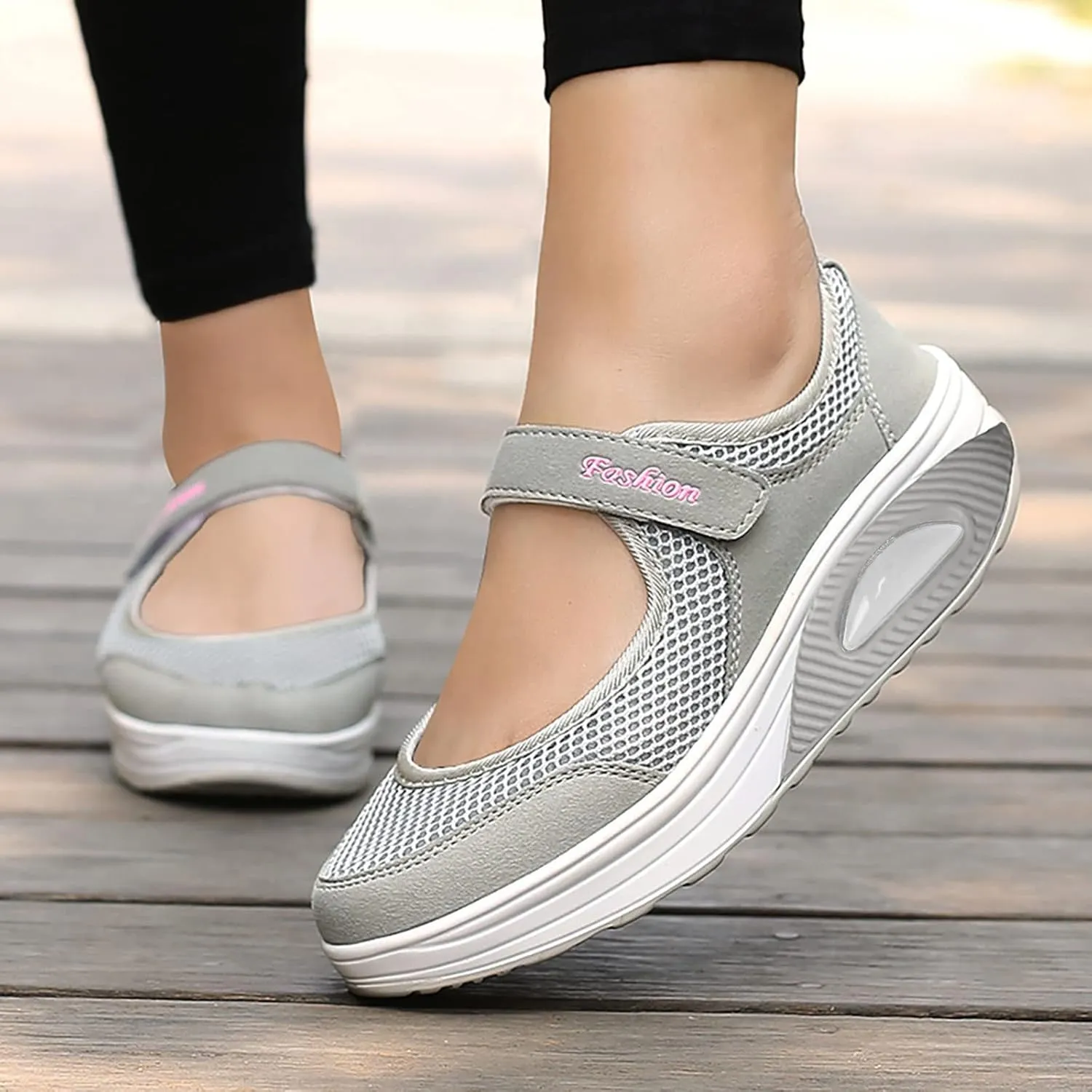 Women's Air Walking Shoes Orthopedic Diabetic Breathable with Arch Support Sneakers Casual Platform Mesh Sandals