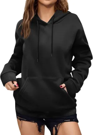 Womens Hoodies Fleece Sweatshirts Casual Fashion Long Sleeve Hoodies Pullover Winter Fall Outfits with Pocket