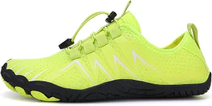 Womens Mens Walking Shoes Comfortable Wide Width Athletic Sneakers Lace Up Adjustable Barefoot Shoes with Drainage Grounded Comfort Wear Sneakers