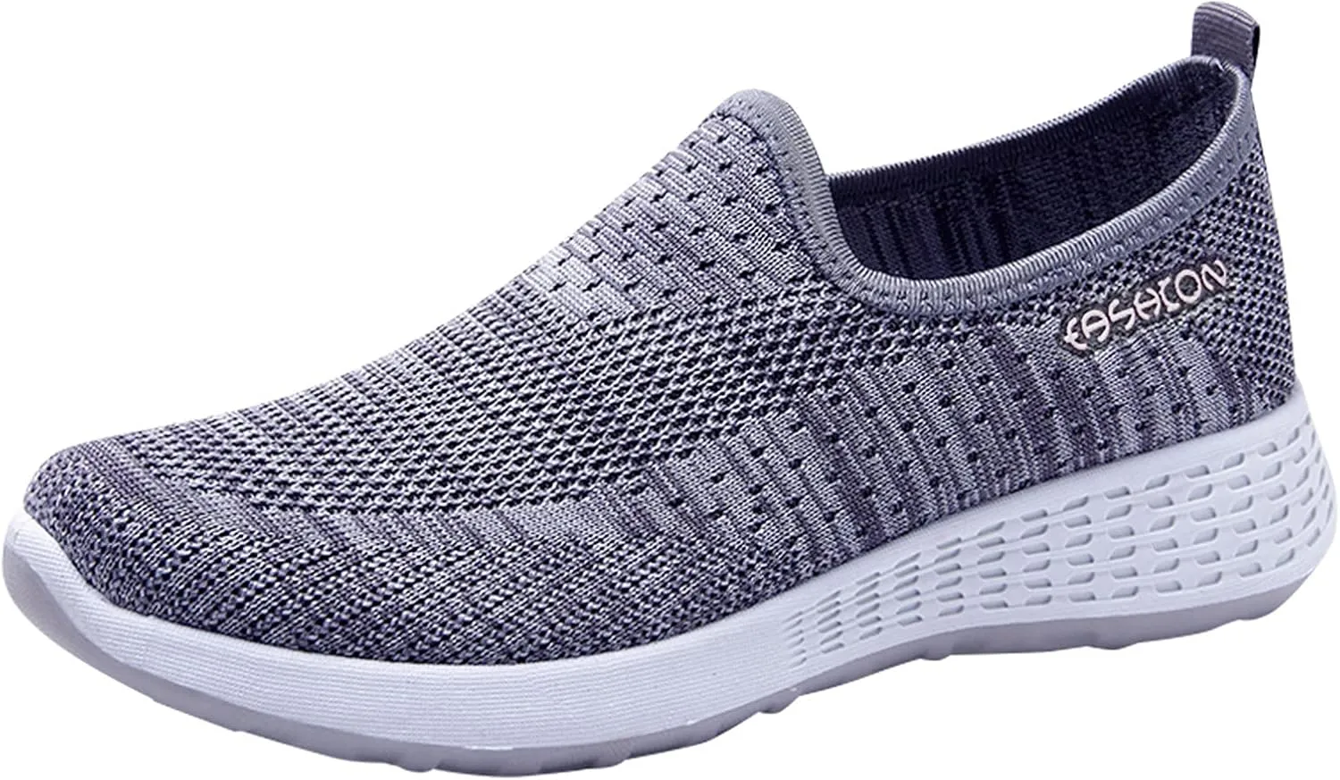 Womens Slip On Walking Shoes Lightweight Comfortable Sneakers Casual Canvas Flats Non Slip Elastic Loafers