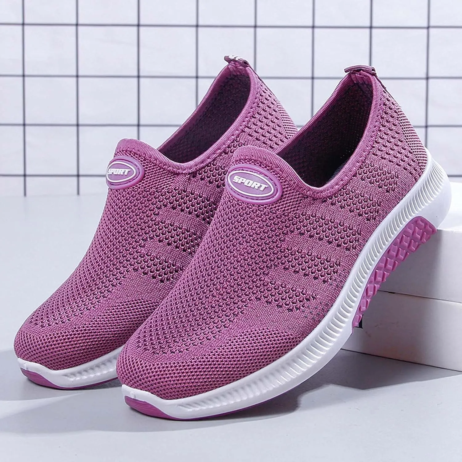 Women's Sneakers Zapatos para Mujer Comodos para Caminar Non Slip House Shoes for Women Elderly Womens Casual Sneakers Wide Width White Non Slip Shoes for Women Nurse