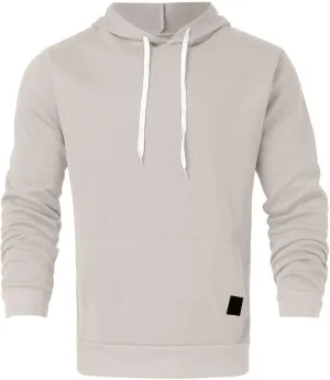 ZEFOTIM Casual Big and Tall Hoodies for Men Soild Color Plus Size Sweatshirt Sports Baggy Long Sleeve Drawstring Hoodie