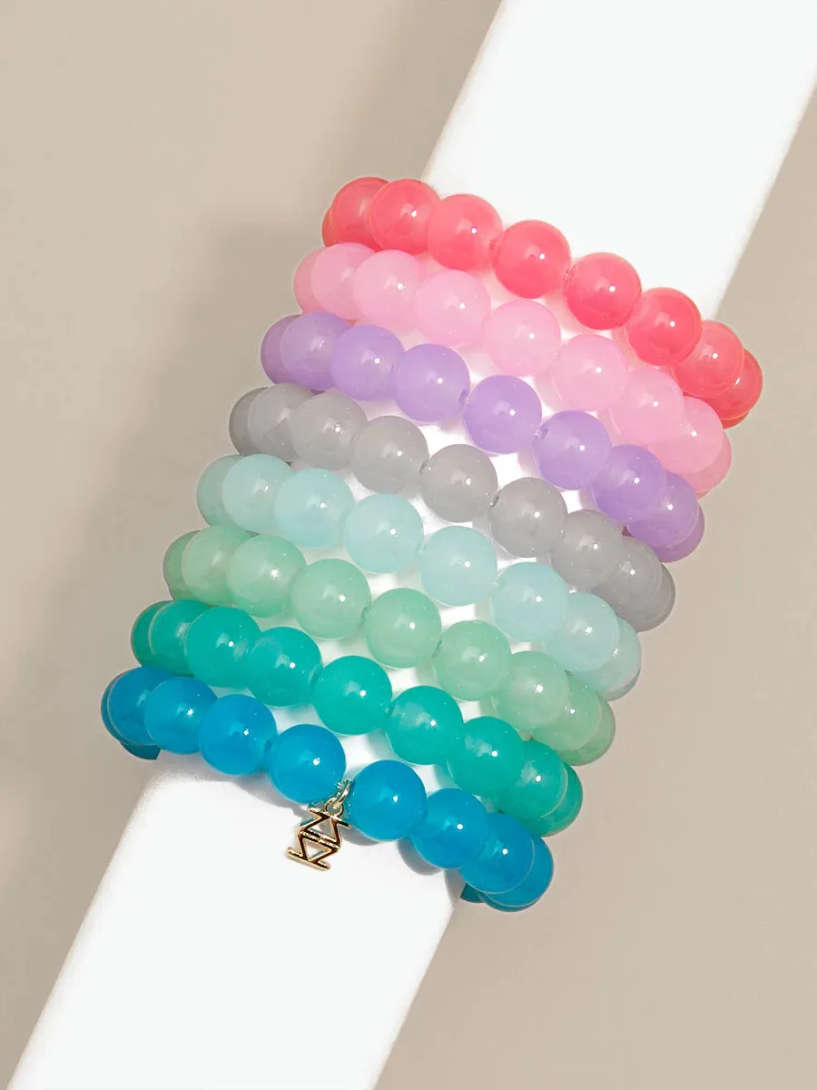 Zenzii Medium Glass Bead Stretch Bracelets