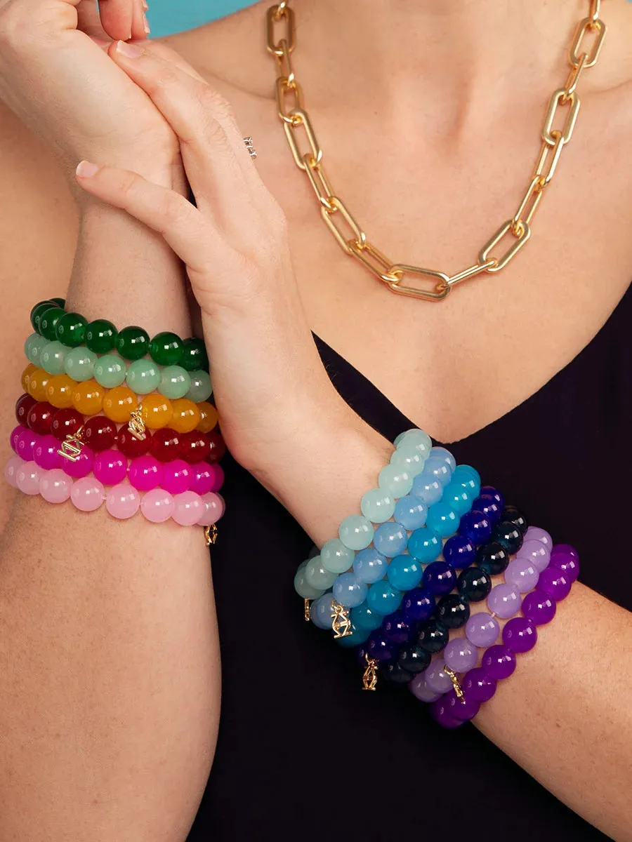 Zenzii Medium Glass Bead Stretch Bracelets
