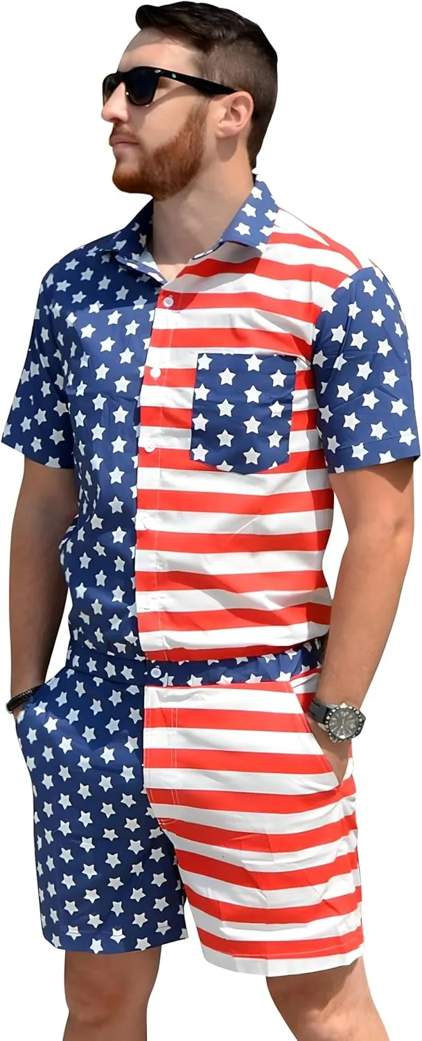 Zesties Male Rompers - Original Romper Jumpsuits for Men - Tropical Male Onesie Shorts - Men's Jumper Rompers
