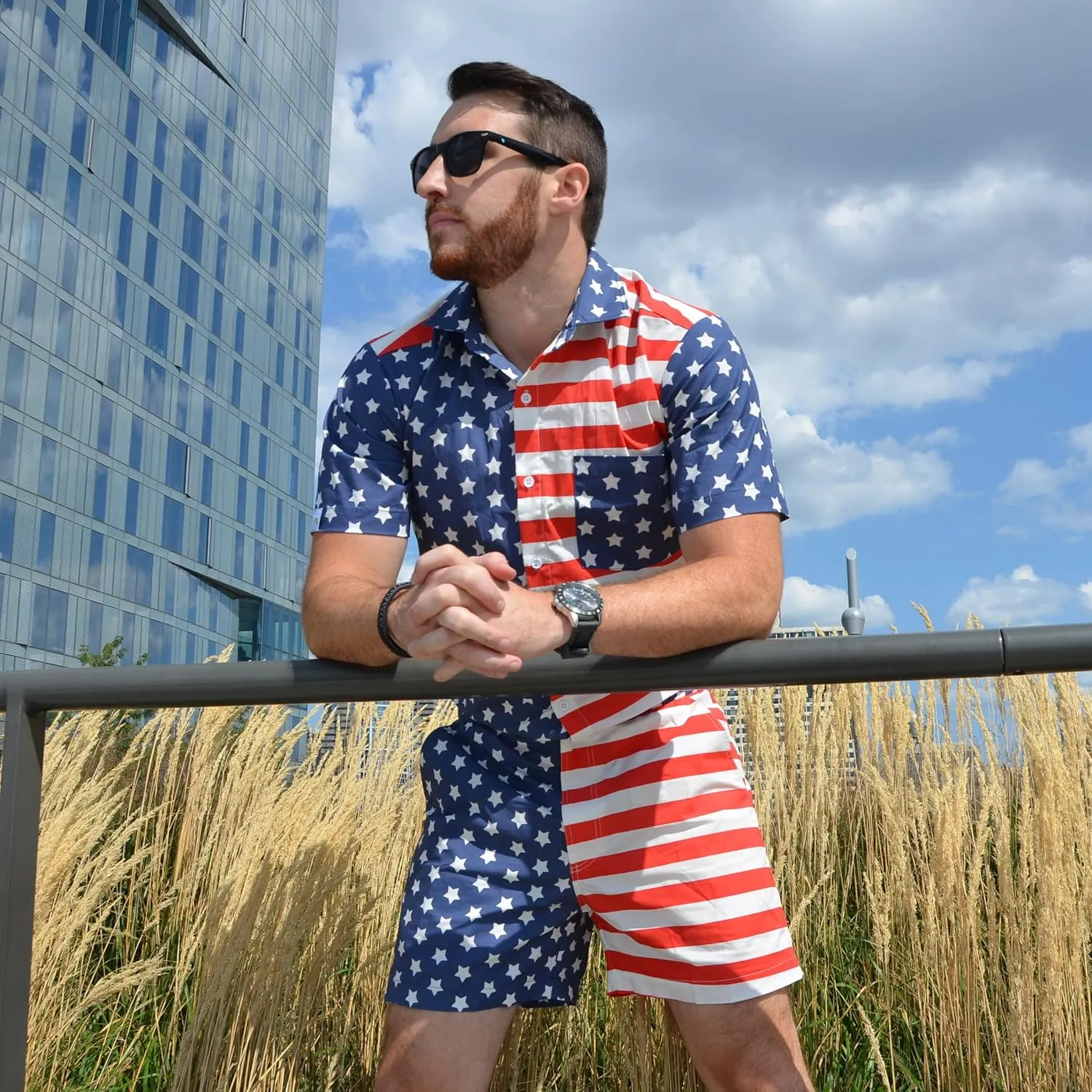 Zesties Male Rompers - Original Romper Jumpsuits for Men - Tropical Male Onesie Shorts - Men's Jumper Rompers